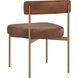 Seneca Antique Brass / Bravo Cognac Dining Chair